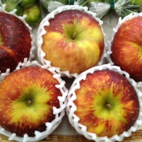 山口県から低農薬のりんごが入荷しました！品種は甘さと酸味のバランスがバッチリな『秋映』、今が旬です。